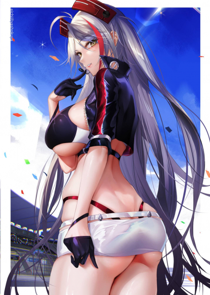 Race Queen Prinz Eugen Azur Lane Genshin Impact Hentai