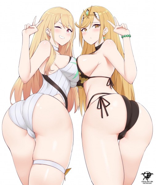 Marin X Mythra Genshin Impact Hentai