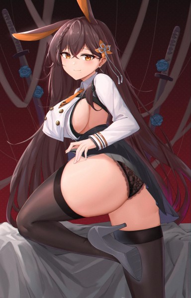 Bunny Chikuma Azur Lane Genshin Impact Hentai