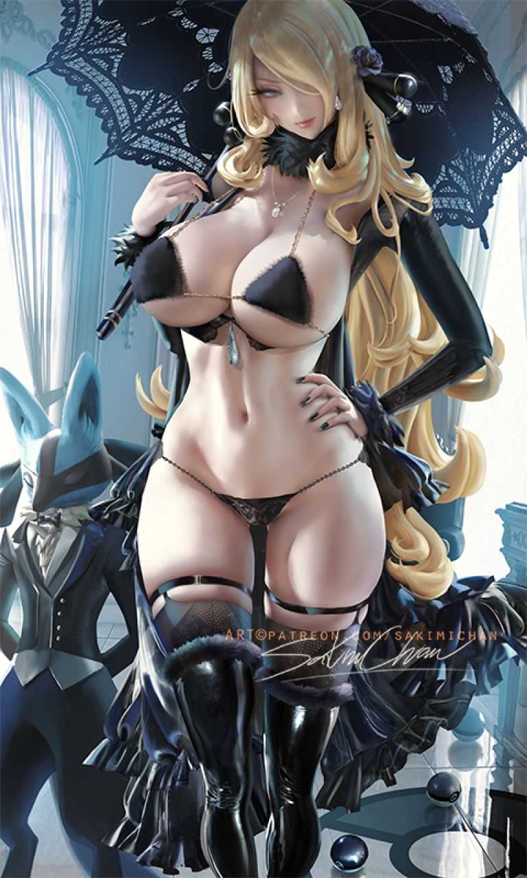 Cynthia In Lingerie Pokémon Genshin Impact Hentai