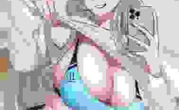 Asuna wearing sports bra and clicking selfie (GCG) [Blue Archive] hentai 11