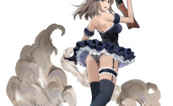 Erika is looks cute in a maid outfit. hentai 9