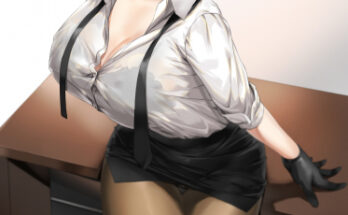 Office lady attire is the best hentai 9