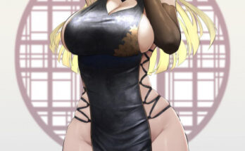 China dress with hips and thicc thighs hentai 15