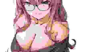 Smug glasses waifu hentai 3