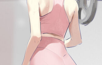 Working out in pink hentai 15