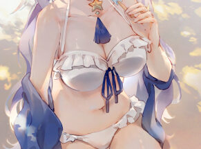Keqing at the beach hentai 17