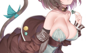 Cute busty neko hentai 11