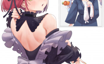 Maririne doing a little cosplay hentai 15