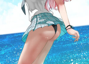 Marin at the beach hentai 13