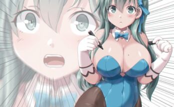 Green haired girl with bunny ears hentai 19