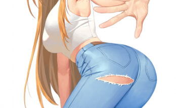 Marin in ripped jeans hentai 11