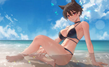 micchan enjoying beach day [Artist's Original] by (CIRILLA) hentai 1