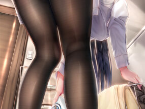 High thigh black stockings hentai 19