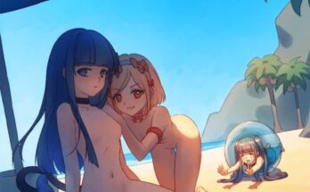 [Umineko] Bernkastel & Lambdadelta Chilling on a Nude Beach (Aluce) hentai 15