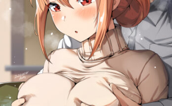 Squeezing Mama Yuigahama tiddies from behind [Oregairu] hentai 5