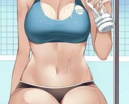 Drinking some water during a break in her volleyball game (Kureha) [Original] hentai 17