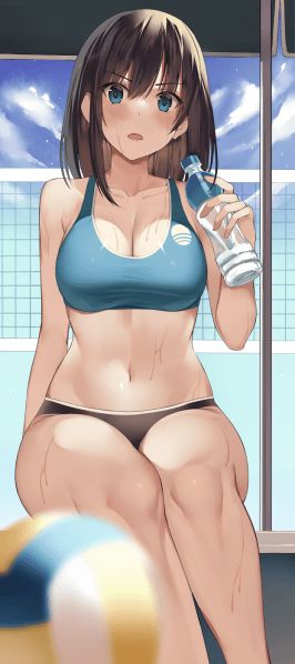 drinking-some-water-during-a-break-in-her-volleyball-game-kureha-original.png