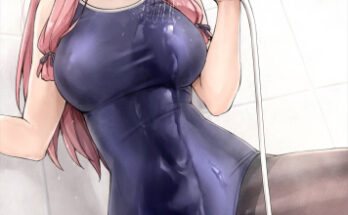 shy girl wearing tights and swimsuit (Credit: 小龍) hentai 3
