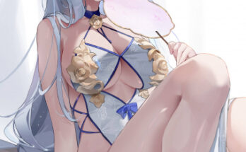 White/Blue Dress hentai 11