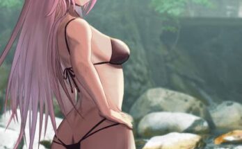Shikimori dressed for some river fun hentai 19