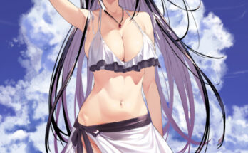 takamine-takane-in-a-white-frilly-bikini-sarong-yuichi-hiiragi-haite-kudasai-takamine-san-hentai.jpeg
