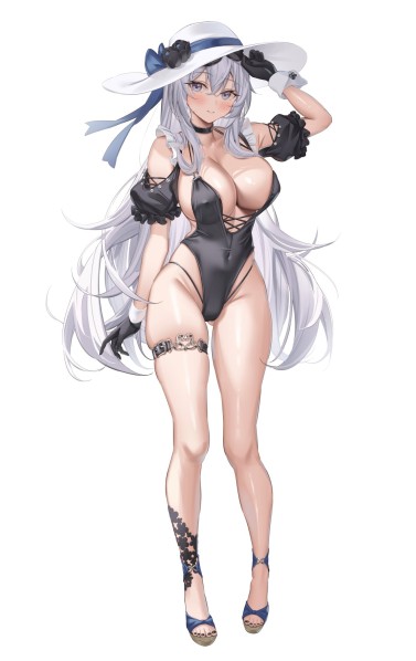 black-swimsuit-white-sunhat-hentai.jpg