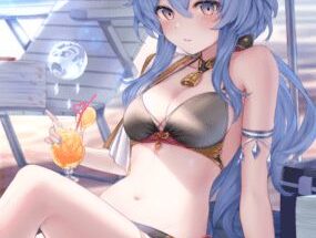 Swimsuit Ganyu hentai 21