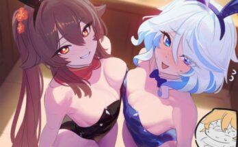 Hutao and furina in bunny suits hentai 9