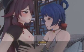 Hu Tao being dominated by Xiangling hentai 3